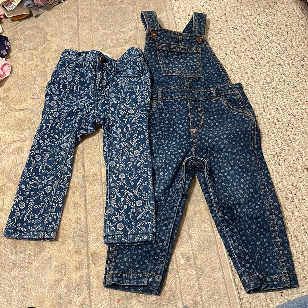 Old Navy Jean and Overall Toddler Bundle